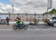 Motor Matic Guru Agama Terbakar Diatas Flayover Polda Sumsel, Api Berasal dari Karburator
