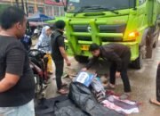 Lakalantas di Jalan Sultan Mahmud Badaruddin KM 12 Palembang, Pengendara Motor Tewas Usai Tabrak Truk Hino