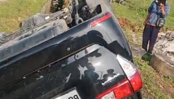 Lakalantas di Jalan Soekarno Hatta Palembang Innova VS Honda Beat, Dua Pemilik Kendaraan Menghilang