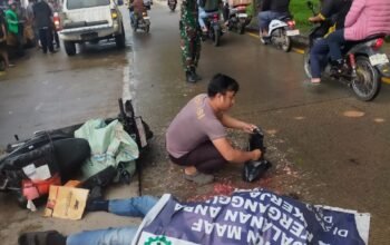 Hindari Alat Berat, Kurir Paket Tewas Dilindas Truk Hino di Jalan Alamsyah Ratu Prawiranegara Palembang
