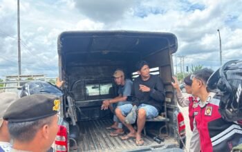 Direktorat Samapta Polda Sumsel Amankan Lima Pelaku Premanisme Akses di Tol Keramasan