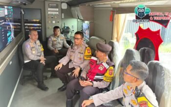 Polda Sumsel Turunkan Mobile Command Center ke Betung, Teknologi Drone Kendalikan Arus Mudik Jalintim