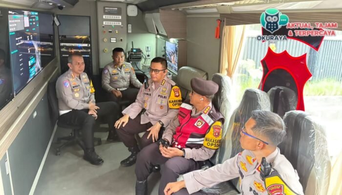 Polda Sumsel Turunkan Mobile Command Center ke Betung, Teknologi Drone Kendalikan Arus Mudik Jalintim