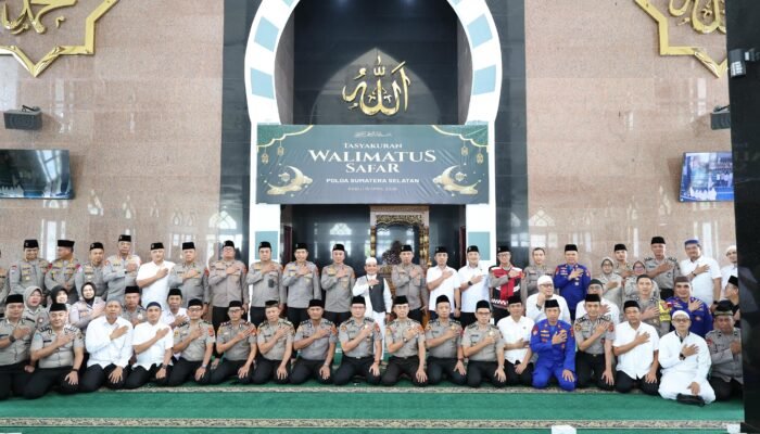 Hadiri Walimatus Safar Keluarga Besar Polri, Kapolda Sumsel Titip Doa Keselamatan Negara dan Polri