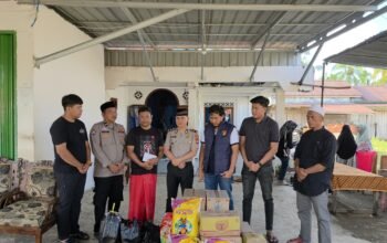 Wujud Empati, Kapolres Muratara Santuni Keluarga Bocah yang Meninggal Tenggelam di Sungai Rawas