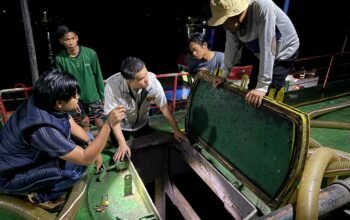 Polda Sumsel Amankan Dua Kapal Tanker Muatan 82 Ribu KL Solar Ilegal di Dermaga PT Star Sampurna Indonesia