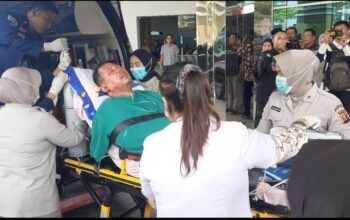 Dievakuasi dengan Helikopter, Ngadiono Korban Kecelakaan Bus ALS Dirujuk ke RS Bhayangkara Palembang
