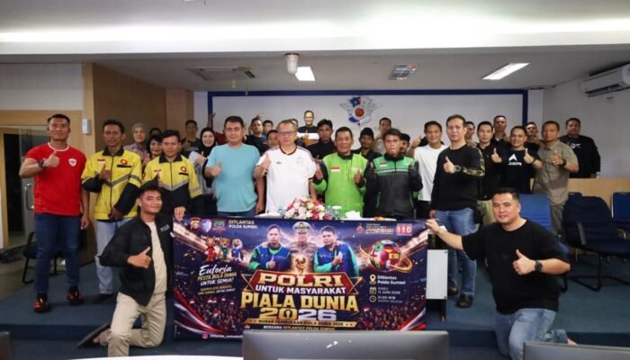 Nobar Piala Dunia dan Bansos, Ditlantas Polda Sumsel Perkuat Kemitraan Bersama Ojol