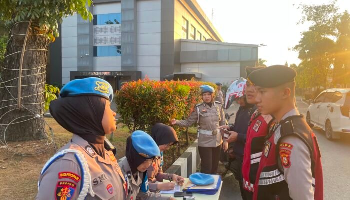 Operasi Gaktibplin, Bidpropam Polda Sumsel Tindak 7 Personel Langgar Disiplin Berkendara