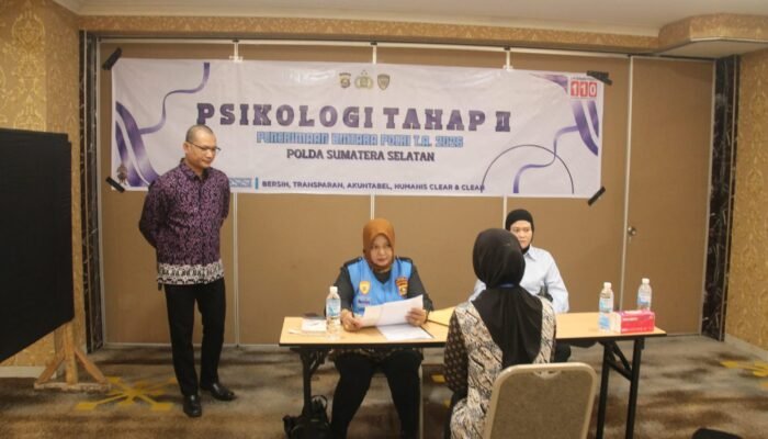 Rekrutmen Calon Bintara, Polda Sumsel Saring SDM Unggul Melalui Psikologi Wawancara Tahap II