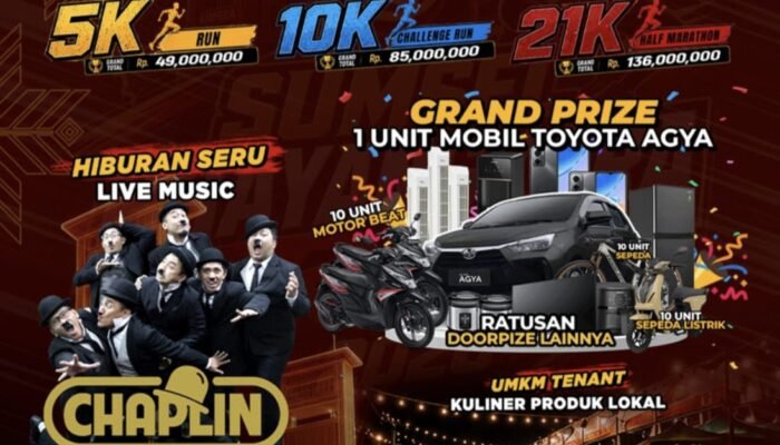 Melampaui Target, 8000 Peserta Ramaikan Sumsel Bhayangkara Run 2026