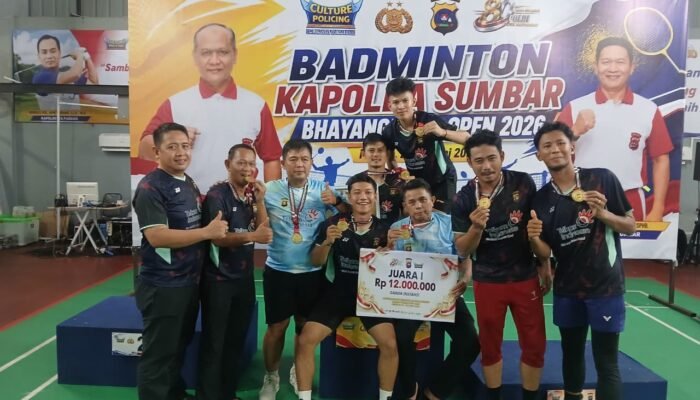 Luar Biasa, Atlet Badminton Polda Sumsel Raih Juara 1 Kapolda Sumbar Open 2026