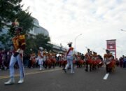 Tampil di Launching Car Free Day di Palembang, Marching Band Athidira Wirabhakti Polda Sumsel Sedot Perhatian Pengunjung