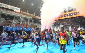 8 Ribu Pelari Ramaikan Ajang Sumsel Bhayangkara Run 2026 di Palembang
