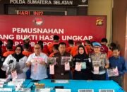 Polda Sumsel Musnahkan Barang Bukti Narkotika Senilai Rp7,9 Miliar, Selamatkan 83 Ribu Jiwa