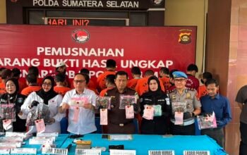 Polda Sumsel Musnahkan Barang Bukti Narkotika Senilai Rp7,9 Miliar, Selamatkan 83 Ribu Jiwa