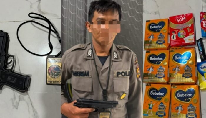 Pakai Seragam dan Bawa Pistol Korek, Polisi Gadungan di Palembang Ditangkap Ngutil Susu di Minimarket