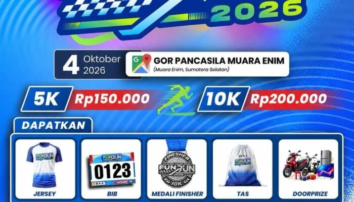 Selain Sehat Juga Bertabur Hadiah, Ayo Ikuti Polres Muara Enim Fun Run 2026