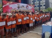 87 Tersangka Saksikan Pemusnahan 36 Kilogram Sabu, 473 Mililiter Etomidate