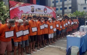 87 Tersangka Saksikan Pemusnahan 36 Kilogram Sabu, 473 Mililiter Etomidate