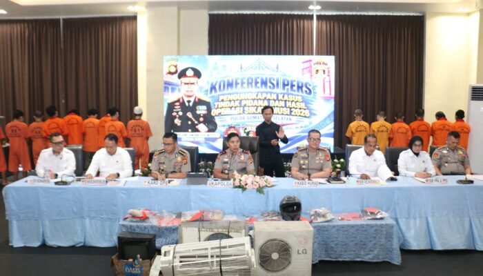 Polda Sumsel Beberkan Hasil Operasi Sikat I Musi 2026, 1.238 Orang Diamankan