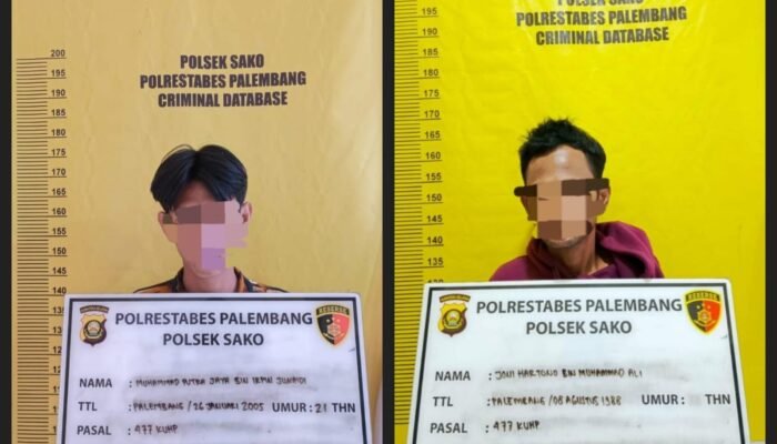 Curi Satu Set Bor Milik Teknisi AC, Dua Pria di Palembang Ditangkap Polisi